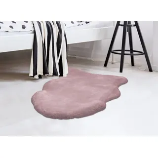 Arte Espina Fellteppich »Rabbit 200« fellförmig 35 mm Höhe Kunstfell, Kannichenfell Haptik, weich, Wohnzimmer alle Räume,Hochflor, lila