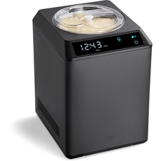 SPRINGLANE Eismaschine & Joghurtbereiter Erika 2,5 L mit selbstkühlendem Kompressor 250 W, Eiscrememaschine aus Edelstahl mit Kühl- und Heizfunktion, inkl. Rezeptheft