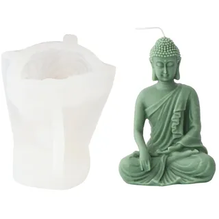 JS MOLD Kerzen Silikonform 3D Buddha Kerzengießform Seifenform DIY 3D Buddha Figuren Kerzen Gießen Form für für Gips, Seife, Sojawachs Kerzen (03#)
