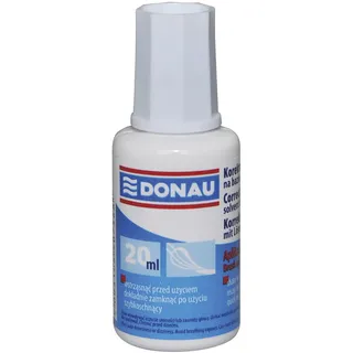 Donau Elektronik DONAU 7615001-99 Korrekturflüssigkeit mit Pinsel/Korrekturfluid, 20 ml