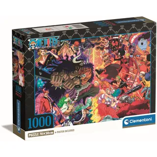 CLEMENTONI One Piece Puzzle 1000 Teile mit Poster | Legespiel für Manga & Anime Fans - für Erwachsene und Kinder ab 9 Jahren, 39922