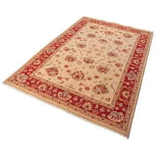 Wollteppich THEKO "Saharna 2444" Gr. 2, rot, B:80cm H:12mm L:150cm, Wolle, Teppiche, Wollteppich, reine Wolle, Orient-Optik, mit Fransen