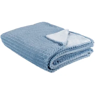 Beliani Bjas Bettüberwurf 150 x 200 cm Blau