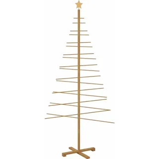 Holz Weihnachtsbaum mit Ständer Braun 210 cm Bambus - Braun