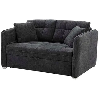 Jockenhöfer Schlafsofa Polyester 2-Sitzer Schwarz