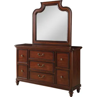 Kommode Sideboard Kommoden Sideboards Wohnzimmer Modern Anrichte Spiegel 2tlg. - Braun