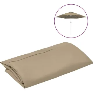 vidaXL Ersatzbezug für Sonnenschirm Taupe 300 cm - Taupe