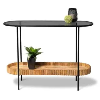 m2 Konsolentisch JASON 107 x 78 x 36 cm braun schwarz