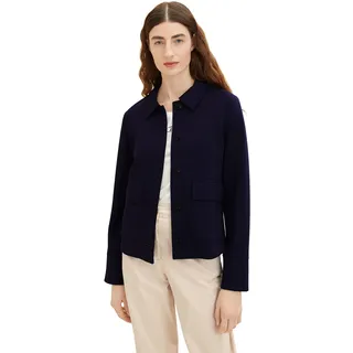 TOM TAILOR Damen 1035274 Blazer Jacke mit Taschen, 11331 - Atlantic Ocean Blue, XS