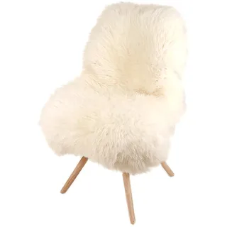 Dekorationsfelle, Vorlegerfelle, 100-110 cm lang, natural white