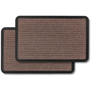 Astra Fussmatte AUßEN Border Star 2ER Set , Braun , Textil , 40x60 cm , Teppiche und Böden, Schmutzfangmatten, Fußmatten