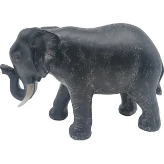 Gartenfigur Elefant 16,5 cm Grau