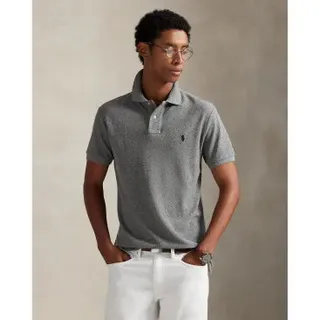 Polo Ralph Lauren für Herren. 710666998006 Custom Slim Fit Poloshirt grau (S), Lässig, Baumwolle, Kurzarm