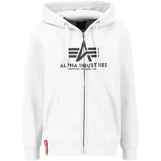 Alpha Industries Basic Zip Hoody Kapuzensweat für Herren White