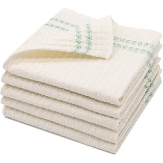 ZOLLNER 5er Set Scheuertücher 100% Baumwolle, 35x40 cm, Beige