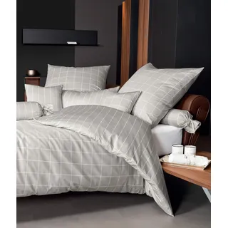 Janine Mako Satin Bettwäsche modernclassic 155 x 220 cm naturell Fb. 37