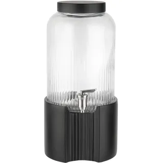 APS 10460 Getränkespender -ELEMENT- Ø 22 cm, H: 45 cm, 7 Liter, Basis und Deckel aus Beton, schwarz