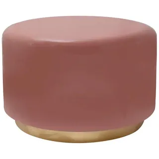 Kayoom Hocker , Rosa, Goldfarben , Metall , rund , 43 cm , Wohnzimmer, Sessel, Hocker & Hockerbänke, Sitzhocker