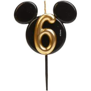 Dekora Micky Maus Geburtstagskerze 8,5 cm schwarz-gold