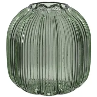 Villeroy & Boch – Fleur Vert Vase 11 cm Grün, Spülmaschinenfest, Kleine Tischvase, Blumiges Design, Mundgeblasen und Handgefertigte Glasvase, Kleines Deko-Highlight, Deko Wohnung, Home Decor, Glas