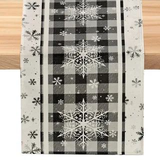 SOMYTING Tischläufer Weihnachten 33x230cm Winterlich Abwaschbar Weihnachtsdekorationskugel Tischläufe Modern Küche Weihnachten Tischläufer für Winter Weihnachtsessen Tisch Deko (Grau)