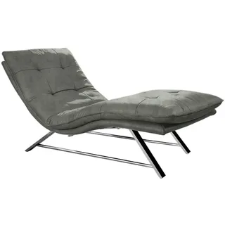 W.Schillig Relaxliege daily dreams Polyester 75 x 91 x 170 cm grau mit Kissen