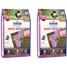 Bosch HPC Mini Senior | Hundetrockenfutter für ältere Hunde Kleiner Rassen (bis 15 kg) | 1 x 2.5 kg (Packung mit 2)