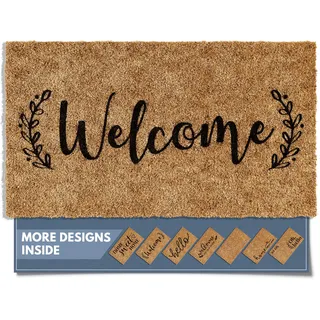 Barnyard Designs Fußmatte Welcome für drinnen und draußen, Rutschfester Teppich, Haustür, Willkommensmatte für den Eingangsbereich, Hauseingang, Bauernhaus-Dekor, 76 x 43 cm