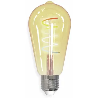 Müller-Licht tint LED-Leuchtmittel (einzeln) Edison Bulb Gold retro white+ambiance EEK: G (A - G) E27 5,5W ersetzt 35W, RGBW, App-fähig, ZigBee