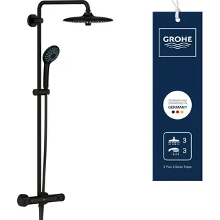 Grohe Vitalio System 260 Duschsystem mit Thermostatbatterie Matt Black 264032432