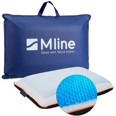 Bild | Fresh Pillow | Kühlendes Kopfkissen mit Patentierte Gel - Ergonomisches Gelkissen mit Memory Foam - Blau/Weiß - 60 x 40 x 13 cm