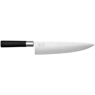 KAI Wasabi Black Kochmesser 23,0 cm Klingenlänge - rostfreier 6A/1K6 Edelstahl poliert 58 (±1) HRC - schwarzer Polypropylen Griff - Chef Messer Küchenmesser - Made in Japan