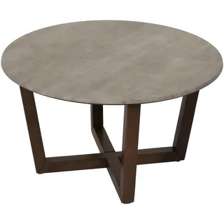 MCW Couchtisch rund Grau Holz 80 x 46 cm