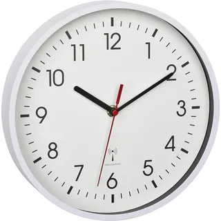 TFA Funk Wanduhr 24,5 cm 60.3550.02 weiß