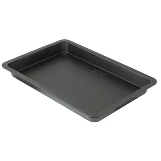 Zenker Grill- und Auflaufform (42 x 4 x 29 cm) SPECIAL COOKING, rechteckige Ofenform mit Antihaftbebeschichtung, Backform für krosse Braten & saftige Aufläufe (Farbe: Schwarz), Menge: 1 Stück