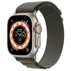 Apple Watch Ultra GPS + Cellular 49mm Titanium Case with Green Alpine Loop - Large