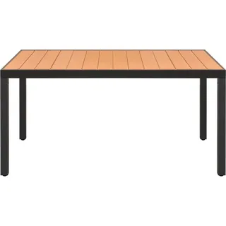 vidaXL Gartentisch Braun 150x90x74 cm Aluminium und WPC - Braun