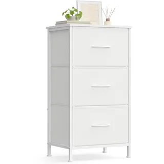 Songmics Sideboard 3 Schubladen 0 x 0 x 0 cm wolkenweiß / schneeweiß