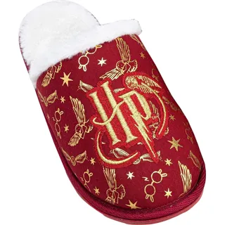 Harry Potter - Mädchen Hausschuhe, bestickt NS6517 (32 EU) (Rot/Goldgelb) - Rot