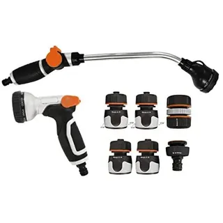 Home>it® 8-teiliges Gartenbewässerung Set mit Spritzpistole Gießstab und Schlauchkupplungen | Pflanzen Bewässerung Kit für Garten Gewächshaus Hochbeet