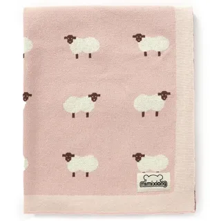 mimixiong 100% Baumwolle Weiche Babydecke 80 x 100 cm für Neugeborene (Rosa)