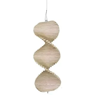 Kunsthandwerk Asien Windspiel Spirale aus Holz, Grösse:ca. 40 cm, Dekoration für den Garten, Balkon, hängend