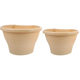 YARNOW 2 Stücke fallrohr blumentopf Regenrohr Pflanztopf Balkontopf Fallrohr Hängetopf Wand Topf Regenfallrohre Pflanzgefäß Regenrinne Übertopf Draußen Balkon Pflanzkübel Beige