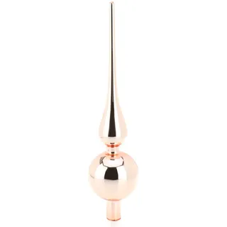 com-four® Weihnachtsbaumspitze glänzend, Christbaumspitze aus echtem Glas | Tannenbaumspitze für den Christbaum