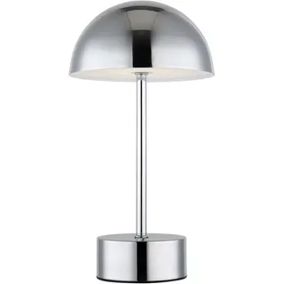 OTTO HOME LED Tischleuchte "Briia - Akku Tischleuchte mit CCT", chromfarben, 1, Ø 16cm H: 28cm, 1 Stk., Leuchten, Touchdimmer, CCT, USB, Akkulampe, dimmbar, warmweiß - kaltweiß, LED Tischleuchte