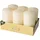 Stumpenkerzen 6 Stück 6 cm beige