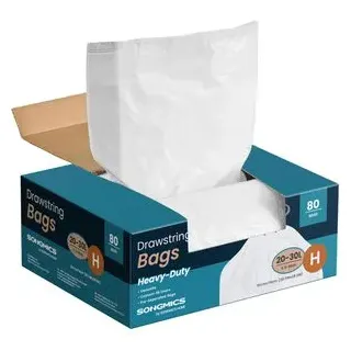 Songmics Müllbeutel 30 Liter Mülleimer, bereits getrennt, Code H, 2 Rollen, insgesamt 80 Stück