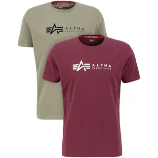 Alpha Industries Alpha Industries Men - T-Shirts Alpha Label T 2 Pack bunt