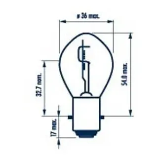 1x NARVA S2 Glühlampe Fernlicht 12V 35/35W BA20d Halogen 495313000