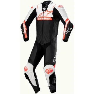 Alpinestars Missile V2 Ward Lederkombi - Schwarz/Weiß/Neon-Rot / 46
